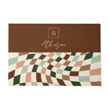 Boho Warped Checkerboard Personalisiert