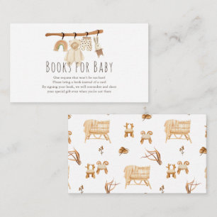 Boho Wäscheleine Baby Shower Bücher für Baby Begleitkarte