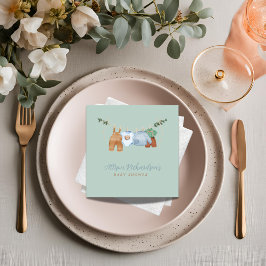 Boho Wäscheleine Pastete grünes Papier Napkin Serviette