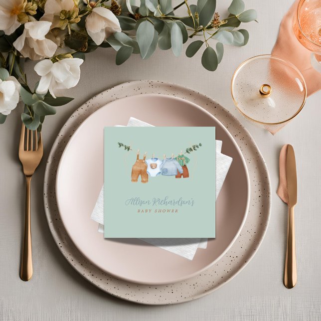 Boho Wäscheleine Pastete grünes Papier Napkin Serviette (Von Creator hochgeladen)