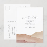 Boho Wasserfarbe Abstrakte Hochzeit Save the Date