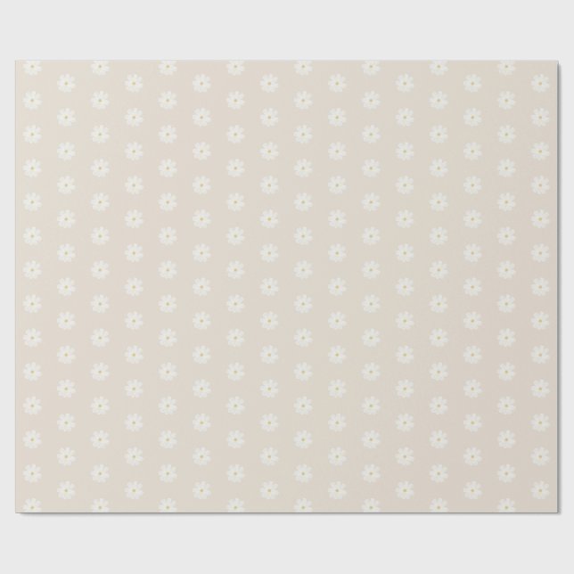 Boho-Wasserfarbe-Daisy-Geschenkpapier Geschenkpapier (Flach)