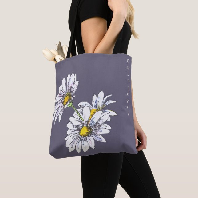 Boho-Wasserfarbe-Gänseblümchen-Weihnachtsgeschenk Tasche (Von Nahem)