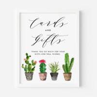 Boho Wasserfarbe gepottete Kakteen Karten und Gesc