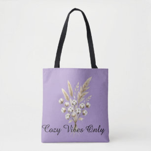 Boho-Wasserfarbe Pampasgras und Baumwollblumen-Sof Tasche