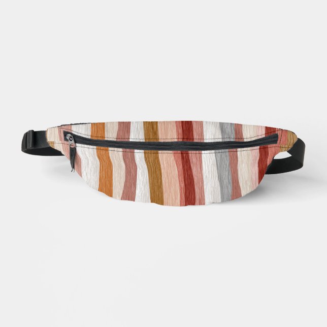 Boho-Wasserfarbe-Streifenmuster Bauchtasche (Vorderseite)