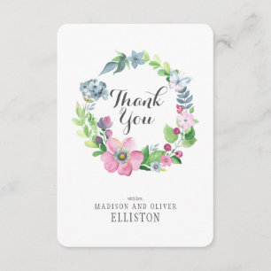 Boho-Wasserfarben-Blumen & Schmetterling   Danke