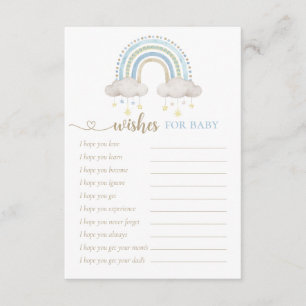 Boho-Wasserfarben-Regenbogen-Baby-Shower-Grüße Begleitkarte