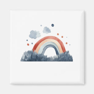 Boho-Wasserfarben-Regenbogen Magnet
