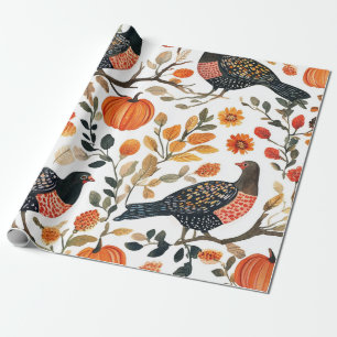 Boho-Wasserfarben-Vögel – Künstlerische Naturinspi Geschenkpapier