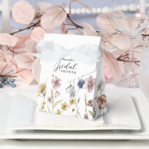 Boho-Wasserfarben-Wildblumen-Hochzeitsdusche Geschenkschachtel