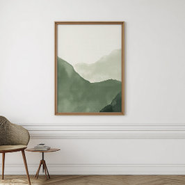 Boho Watercolor Abstrakt Poster | Neutraldruck