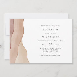 Boho Watercolor Abstrakt Wedding Einladung