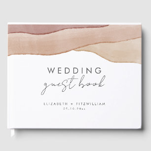 Boho Watercolor Abstrakt Wedding Gästebuch