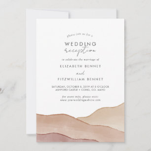 Boho Watercolor Abstrakte Hochzeitsempfehlung Einladung