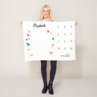 Boho Watercolor Blume Babymeile monatlich