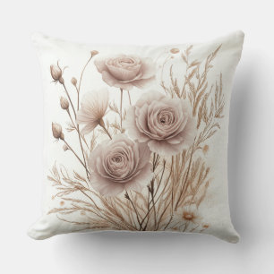Boho Watercolor Blumenkissen - Elegant Kissen