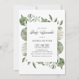 Boho Watercolor Calla Lily Greenery Baby Sprinkle Einladung