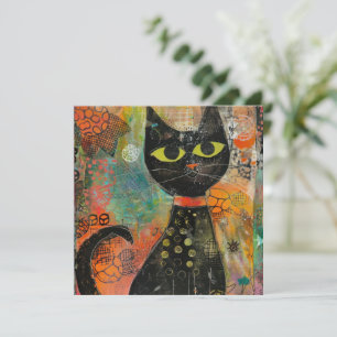 Boho Watercolor Cats - Earthy Feline Art (7)