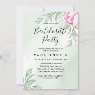 Boho Watercolor Eucalyptus Blätter bachelorette Einladung