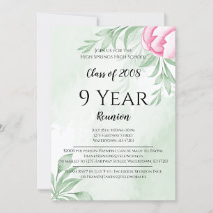 Boho Watercolor Eucalyptus Wiedersehen Einladung
