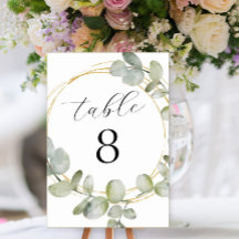 Boho Watercolor Eukalyptus & Gold Wedding