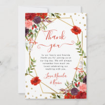 Boho Watercolor Fall Blume Goldrahmen Hochzeit