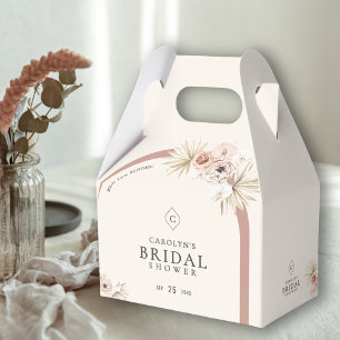 Boho Watercolor Floral Modern Arch Brautparty Geschenkschachtel