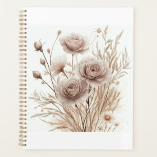 Boho Watercolor Floral Planner - Élégant et élégan