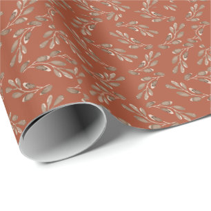 Boho Watercolor Floral Wrapping Paper Geschenkpapier