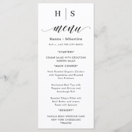 Boho Watercolor Herbstblumen Menükarte