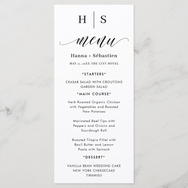 Boho Watercolor Herbstblumen Menükarte (Vorderseite)