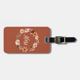 Boho Watercolor Personalisierte Floral Gepäckanhänger