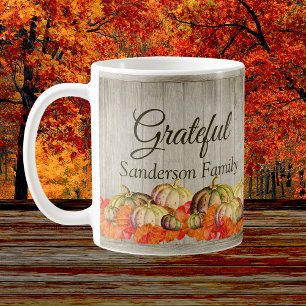 BOHO Watercolor Pumpkin Fall Erntedank Kaffeetasse