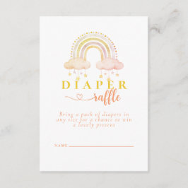 Boho Watercolor Rainbow Baby Dusche Windelwanne Begleitkarte