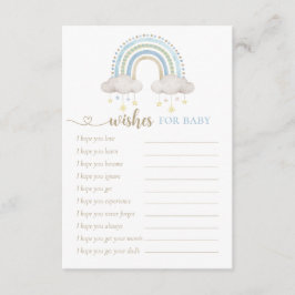 Boho Watercolor Rainbow Baby Dusche wünscht Begleitkarte