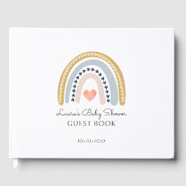 Boho Watercolor Rainbow Girl Baby Shower Gästebuch