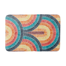 Boho Watercolor Red Aquamarin Orange Rainbow