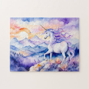 Boho Watercolor Starkes Einhorn Stehend auf Fehler