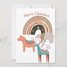 Boho Watercolor Weihnachtskarte Save The Date