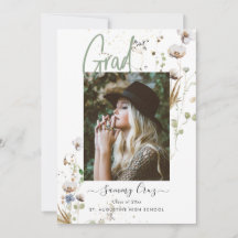 Boho Watercolor Wild Blume Abschluss