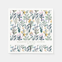 Boho Watercolor Wildblume Custom Brautparty