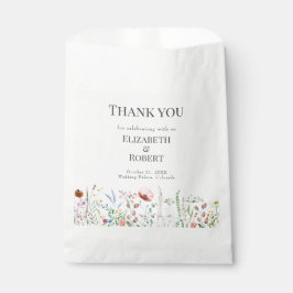 Boho Watercolor Wildblume Meadow Geschenktütchen