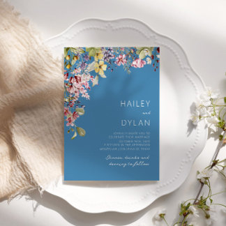 Boho Watercolor Wildblume Meadow Wedding Einladung