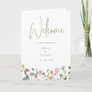 Boho Watercolor Wilde Blume eingewickelt Programm