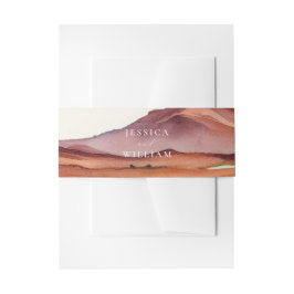 Boho Watercolor Wüste Wedding Einladungsbanderole