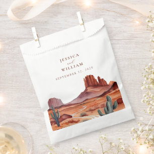 Boho Watercolor Wüste Wedding Geschenktütchen