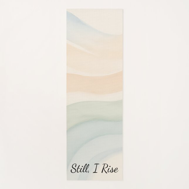 Boho Waves Mindful Calming Minimalist Quote Yogamatte (Vorderseite)