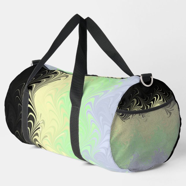 Boho Wavy marmorierte Abstrakte Cassgender Pride F Duffle Bag (Rechte Ecke)