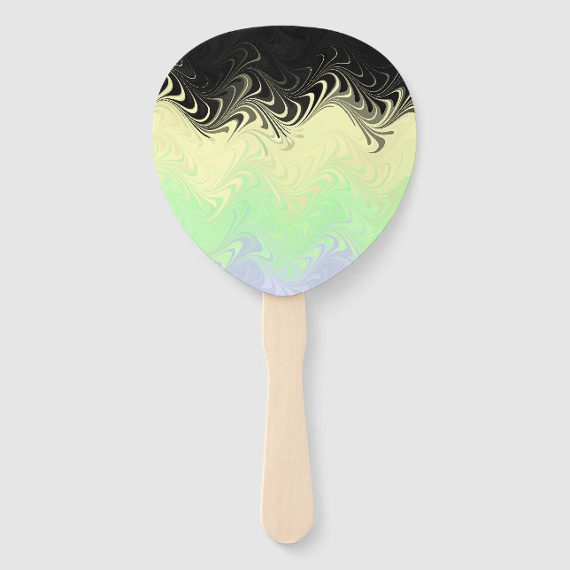 Boho Wavy marmorierte Abstrakte Cassgender Pride F Fächer (Vorderseite)